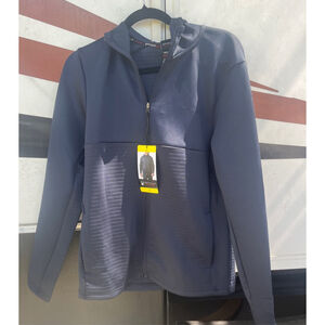 Men's Spyder Active Performance Jacket S Blue Full Zip Hoodie NWT